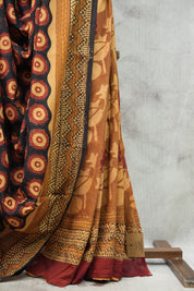 Black HBP Cotton Saree - SRBCS2142