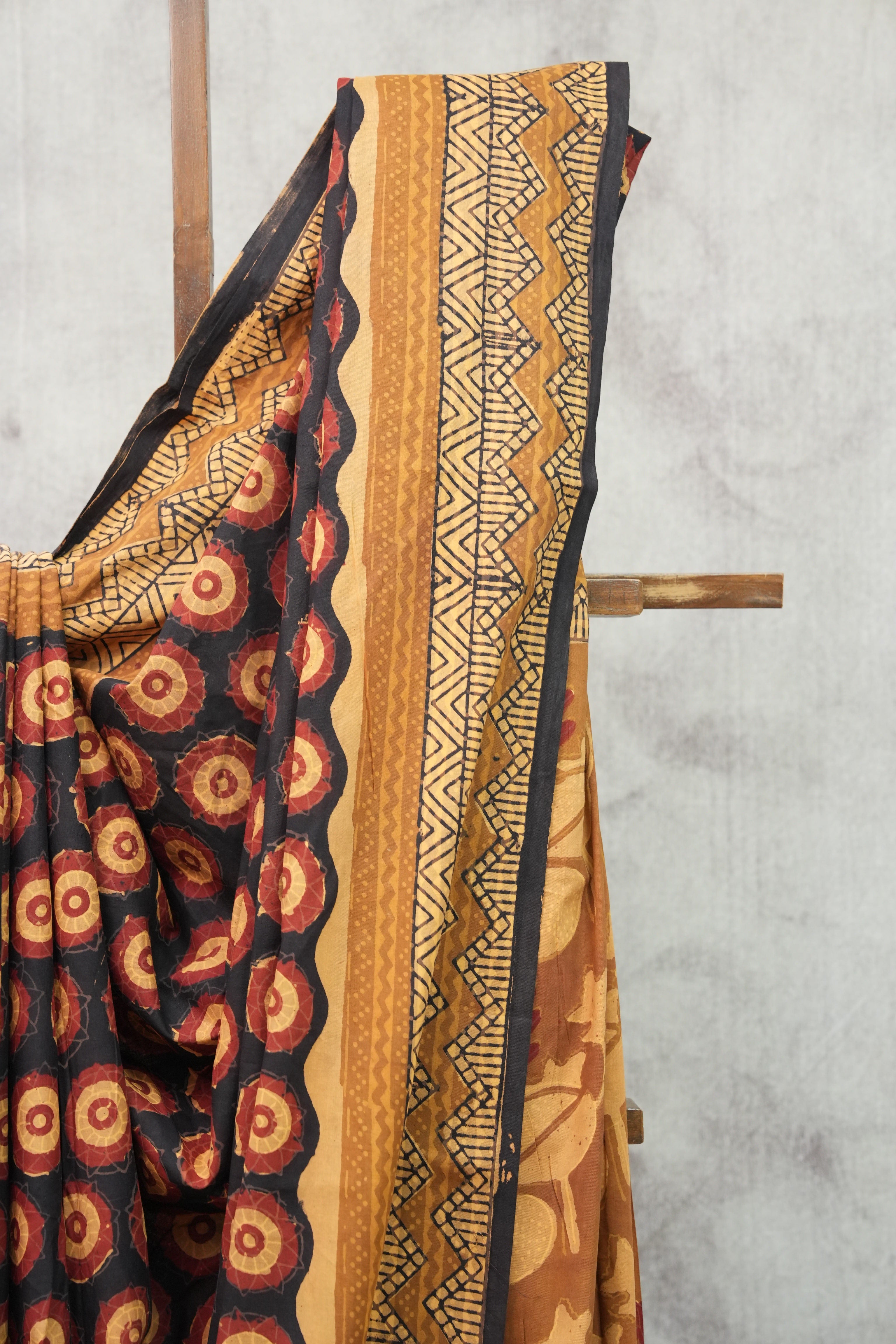 Black HBP Cotton Saree - SRBCS2142