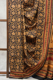 Black HBP Cotton Saree-SRBCS2165