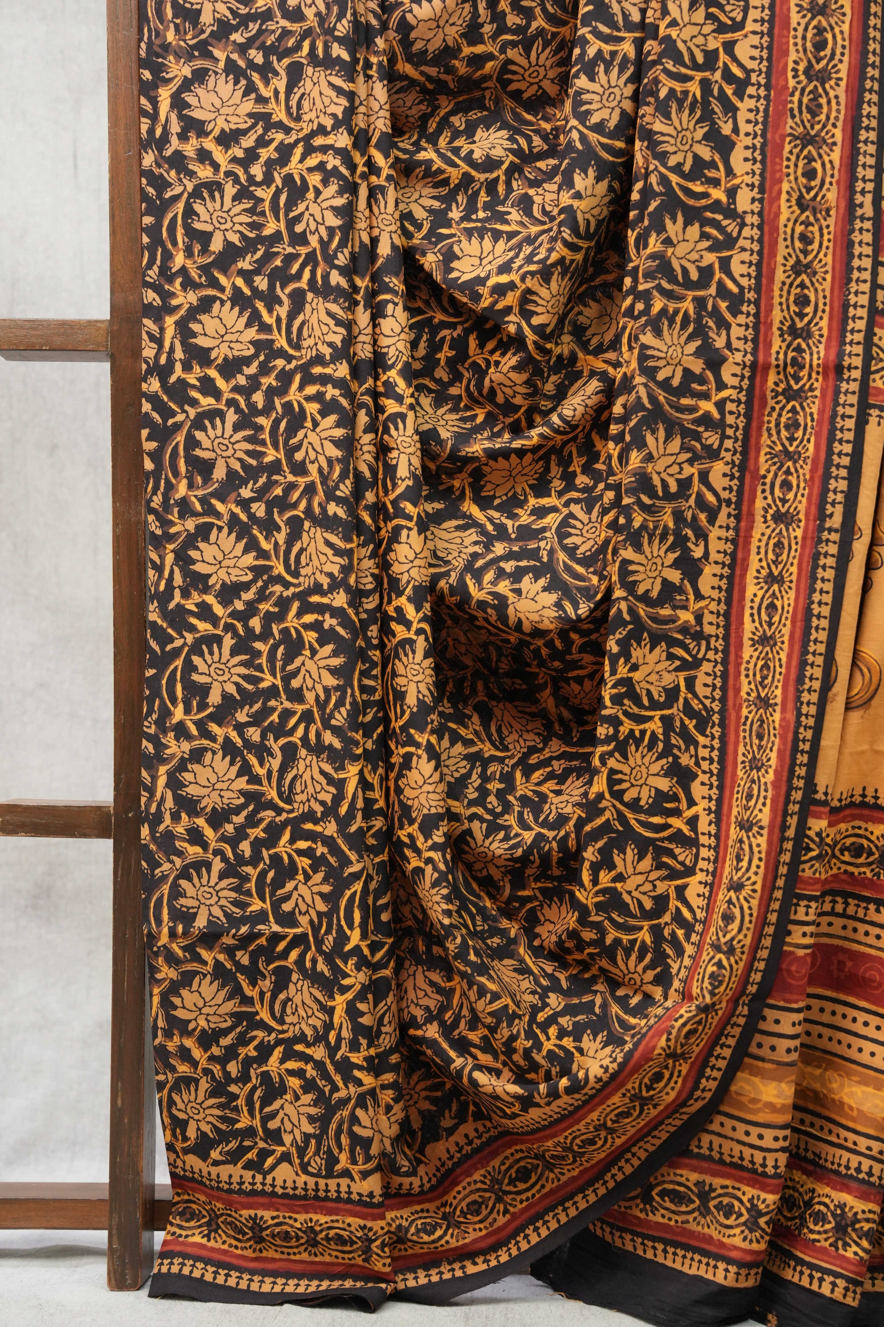 Black HBP Cotton Saree-SRBCS2165