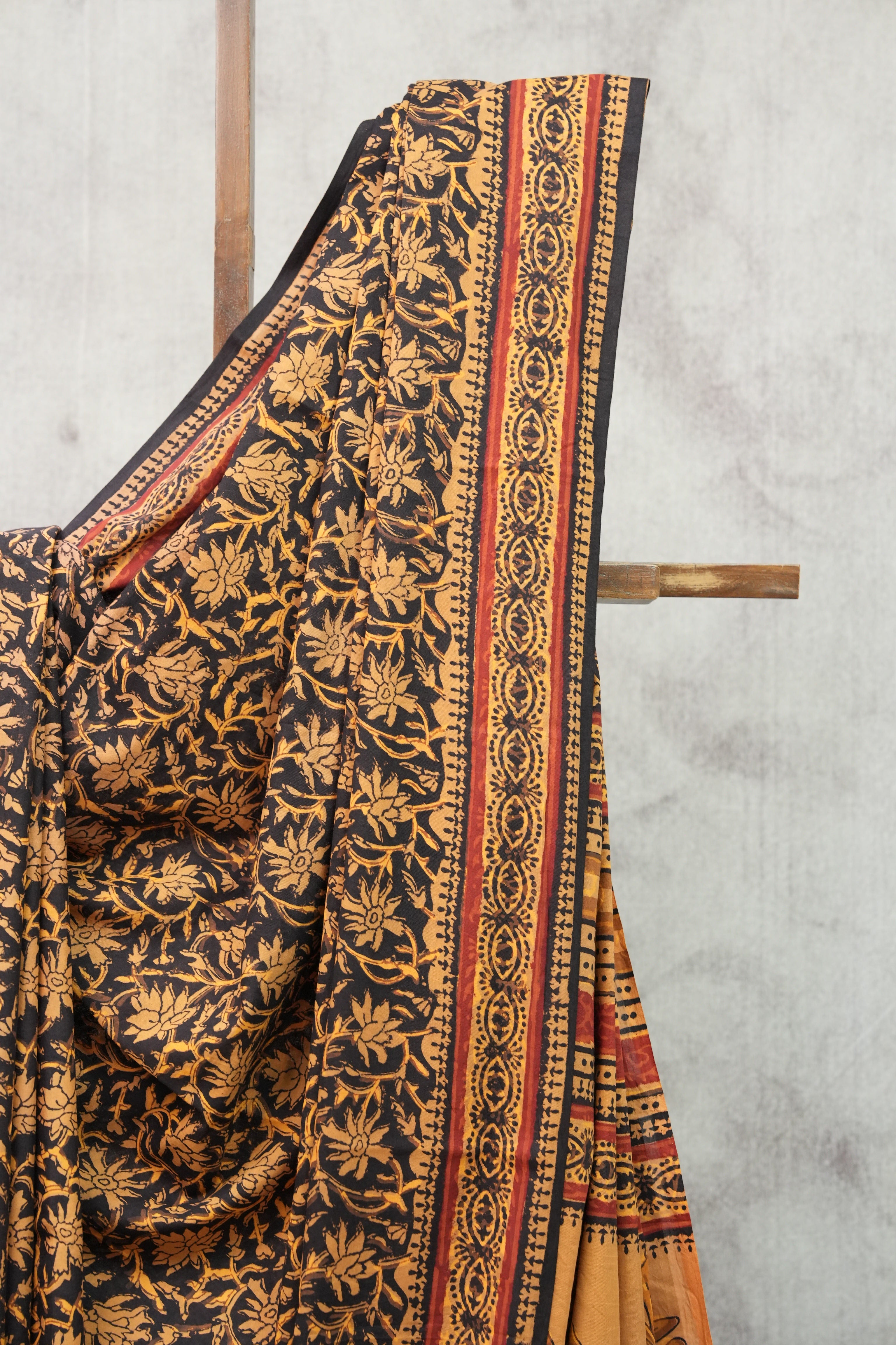 Black HBP Cotton Saree-SRBCS2165