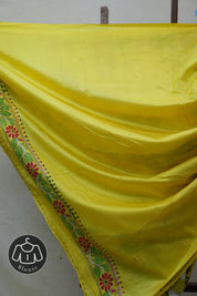 Yellow Tussar Silk Saree - SRYTSS1378