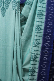 Mint Green Pochampalli Cotton Ikat Saree - SRMGPCIS466