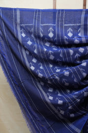 Mint Green Pochampalli Cotton Ikat Saree - SRMGPCIS466