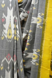 Grey Pochampalli Cotton Ikat Saree - SRGPCIS467