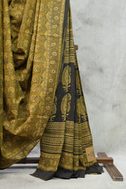Green HBP Cotton Saree-SRGCS2157
