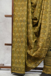 Green HBP Cotton Saree-SRGCS2157