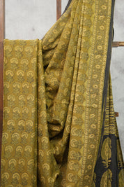 Green HBP Cotton Saree-SRGCS2157