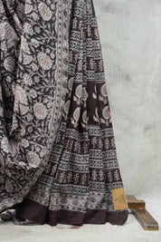 Black HBP Cotton Saree-SRBCS2159