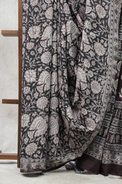 Black HBP Cotton Saree-SRBCS2159