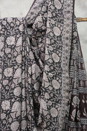 Black HBP Cotton Saree-SRBCS2159