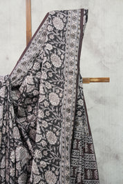 Black HBP Cotton Saree-SRBCS2159