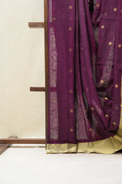 Purple Chanderi Cotton Silk Saree - SRPCSS427