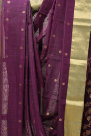 Purple Chanderi Cotton Silk Saree - SRPCSS427