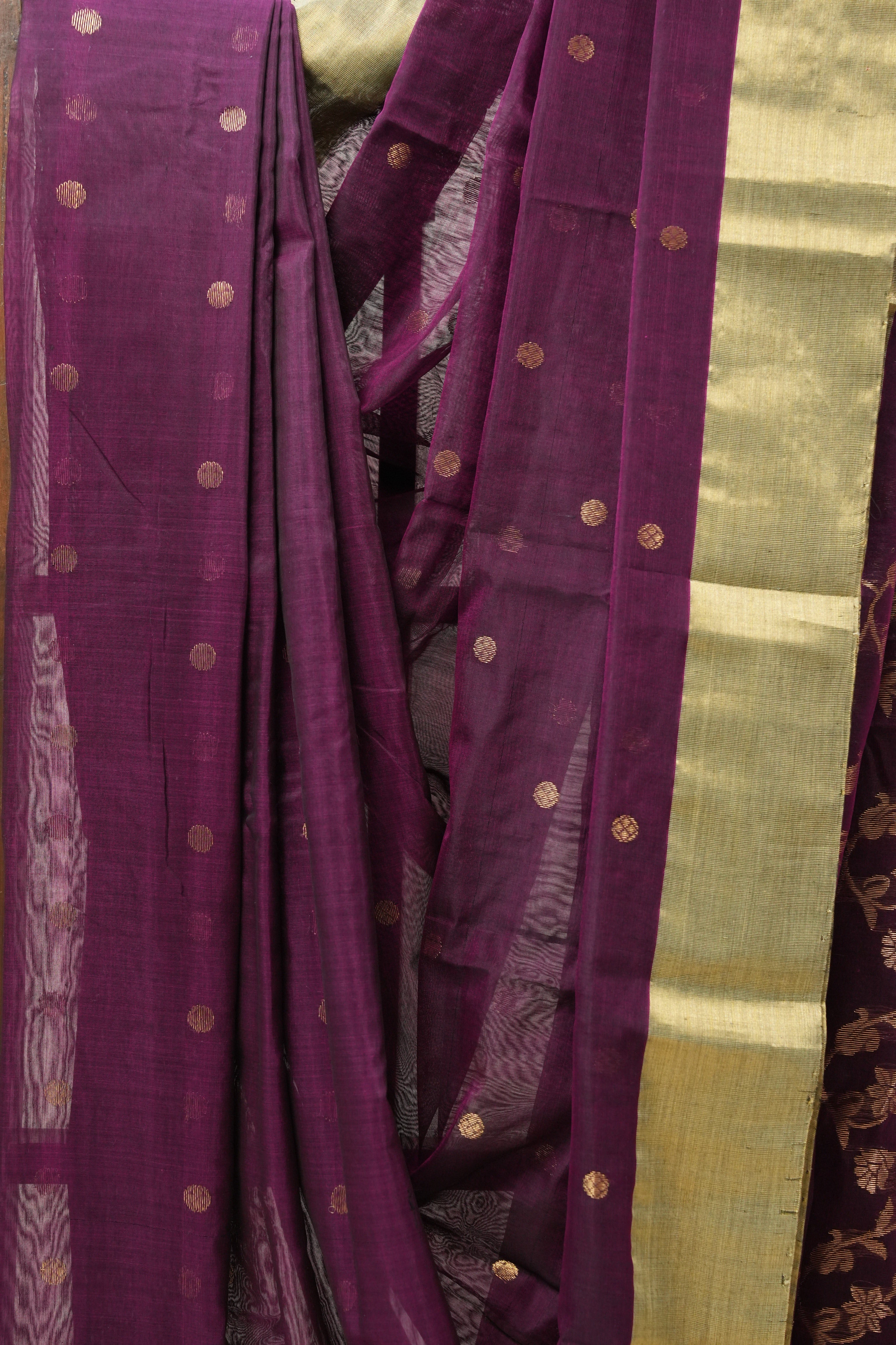 Purple Chanderi Cotton Silk Saree - SRPCSS427