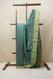 Two Tone Green Chanderi Cotton Silk Saree - SRTTGCSS430