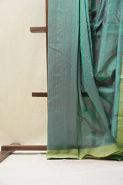 Two Tone Green Chanderi Cotton Silk Saree - SRTTGCSS430