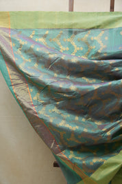 Two Tone Green Chanderi Cotton Silk Saree - SRTTGCSS430