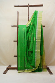 Green Chanderi Cotton Silk Saree - SRGCSS432