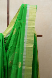 Green Chanderi Cotton Silk Saree - SRGCSS432