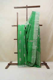 Green Chanderi Cotton Silk Saree - SRGCSS425