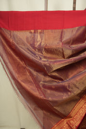 Dusty Pink Chanderi Tissue Silk Saree - SRDPCTS377