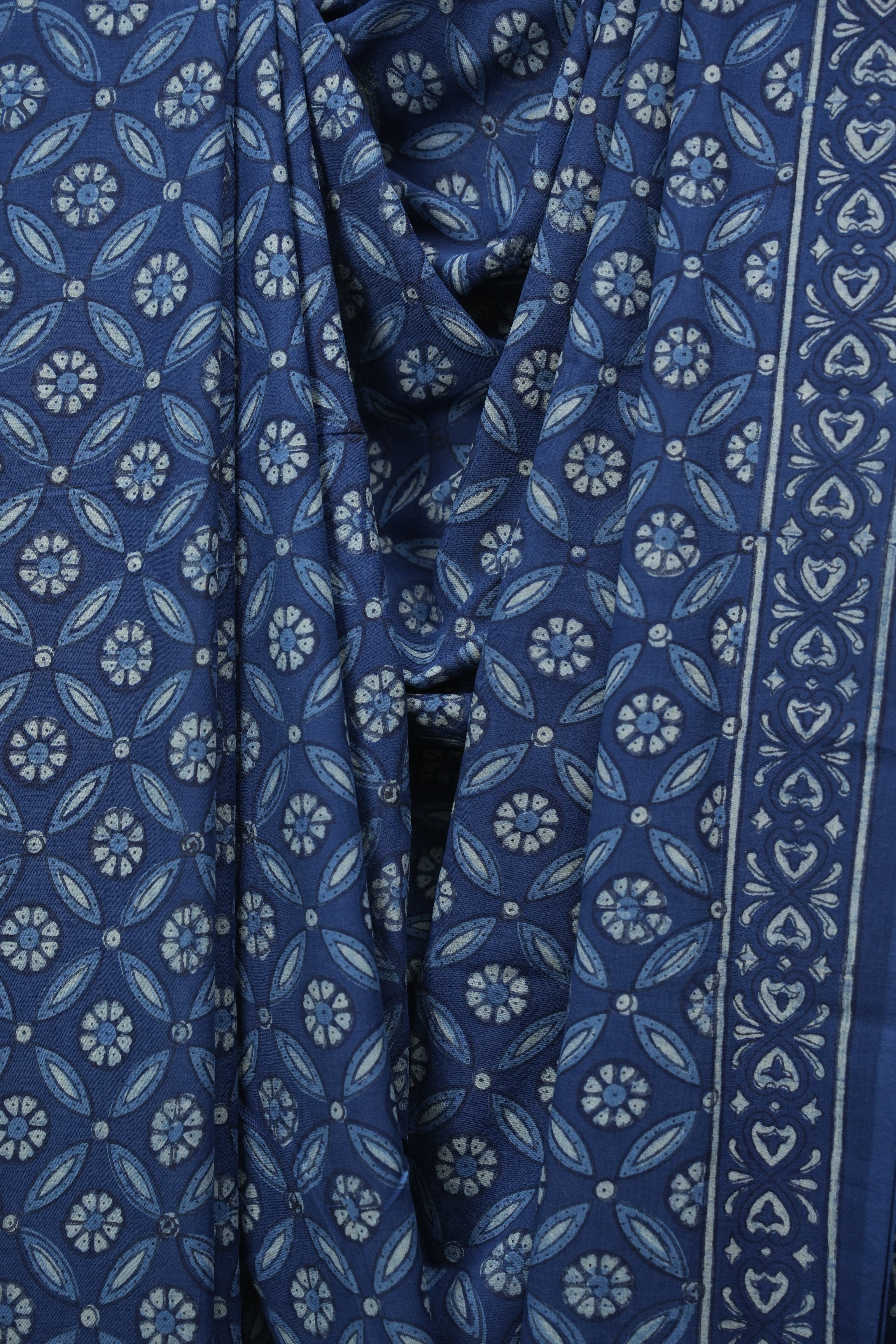 Blue HBP Cotton Saree - SRBCS3615