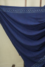 Indigo HBP Cotton Saree - SRICS3614