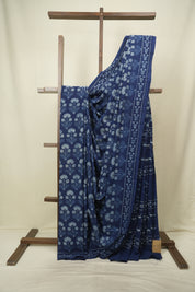 Indigo HBP Cotton Saree - SRICS3613