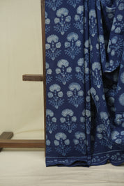 Indigo HBP Cotton Saree - SRICS3613