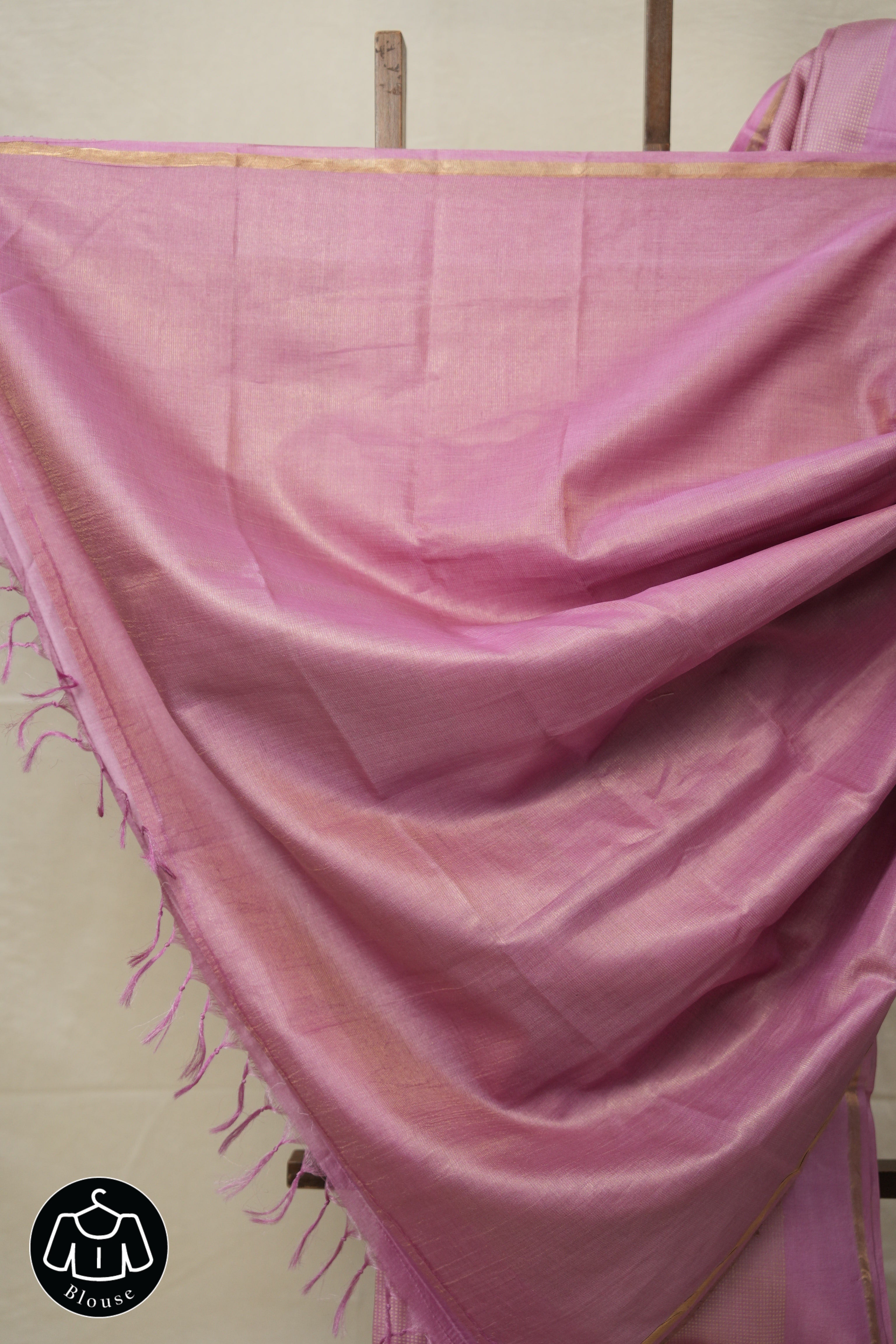 Pink Tussar Silk Saree - SRPTSS1586