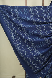Indigo HBP Cotton Saree - SRICS3613