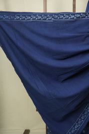 Indigo HBP Cotton Saree - SRICS3613