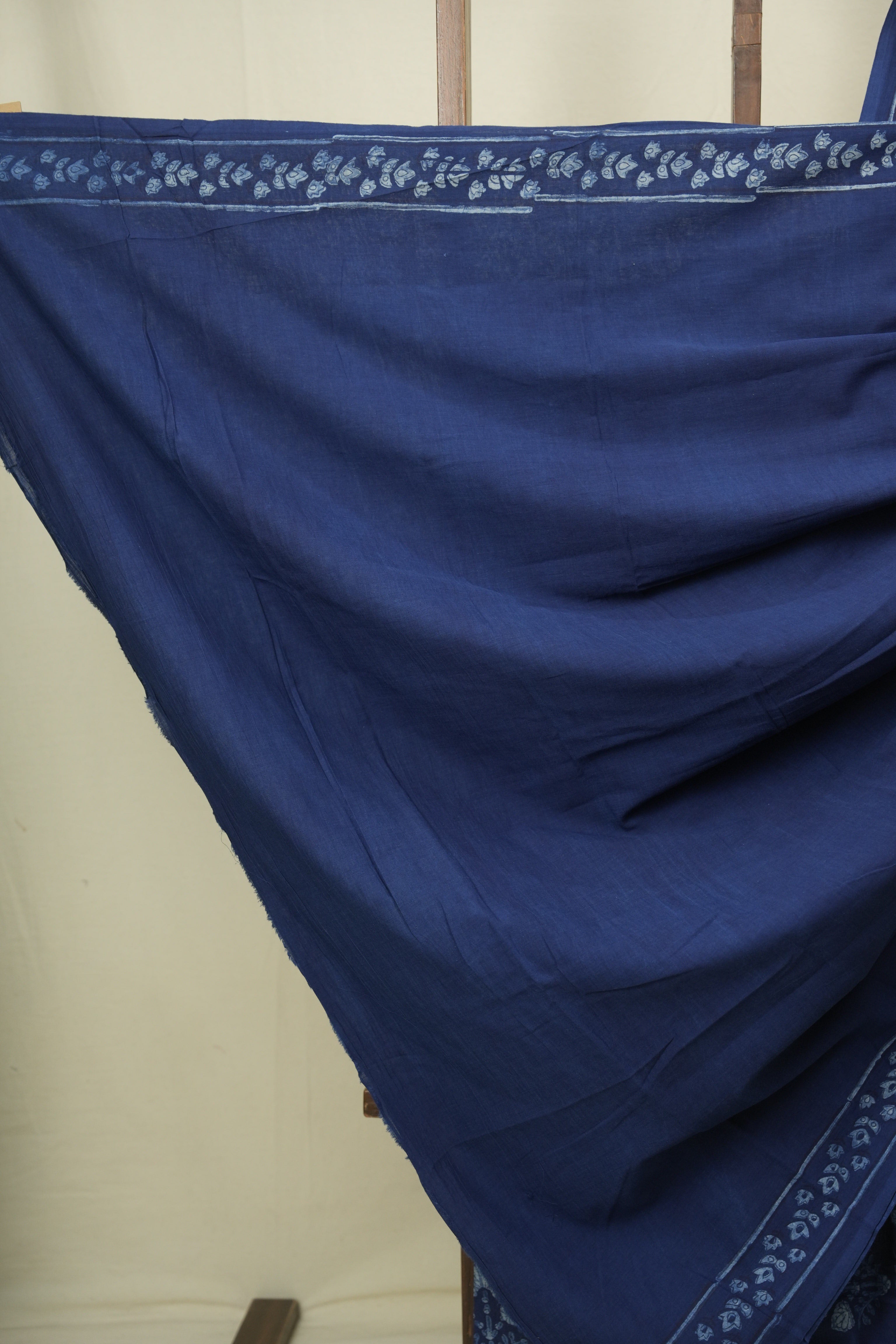 Indigo HBP Cotton Saree - SRICS3613
