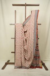 Cream HBP Cotton Saree - SRCCS3689