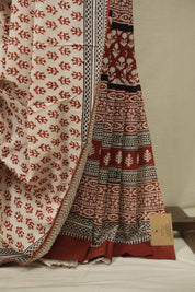 Cream HBP Cotton Saree - SRCCS3689