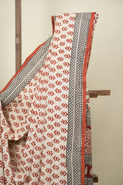 Cream HBP Cotton Saree - SRCCS3689