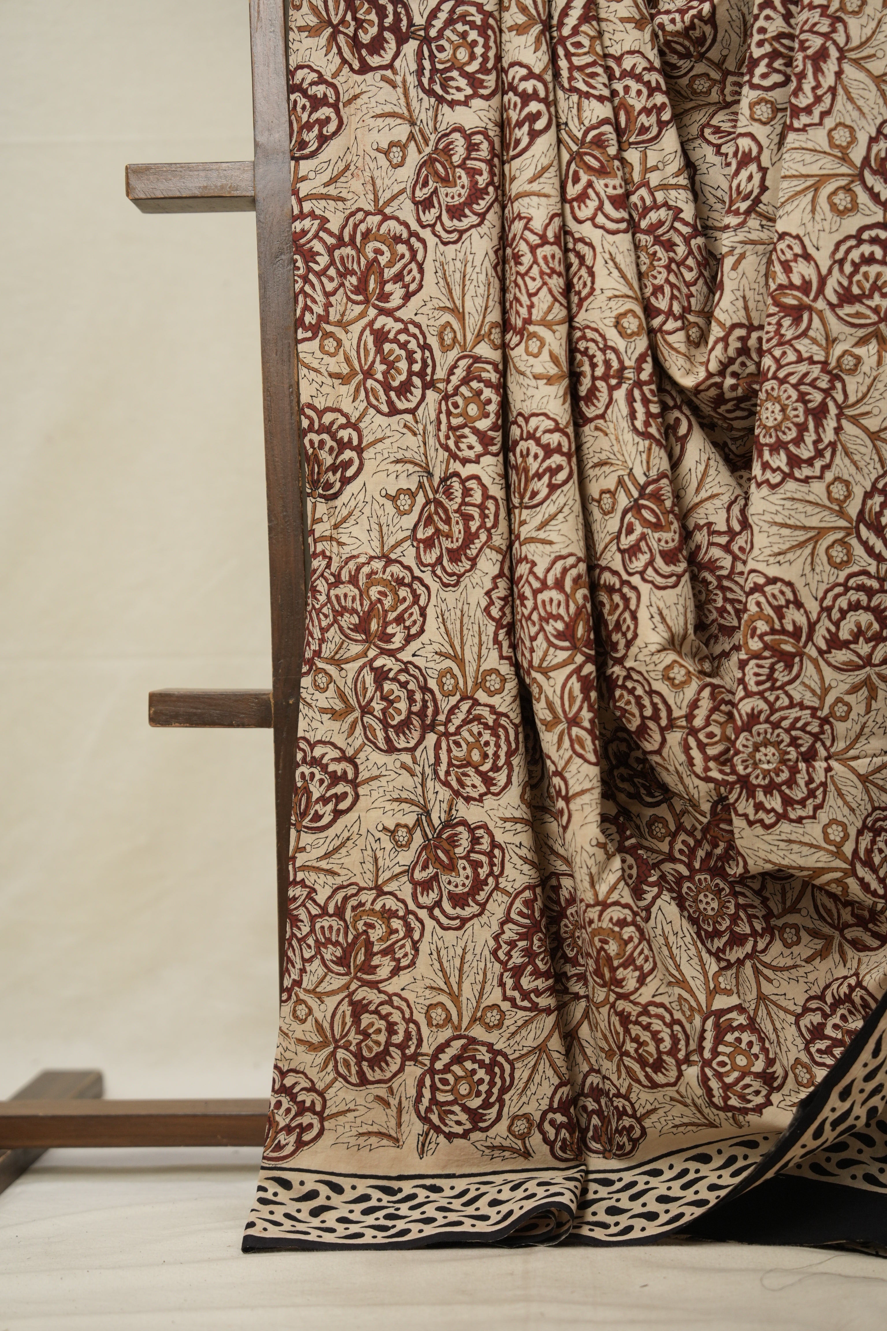 Cream Beige HBP Cotton Saree - SRCBCS2897