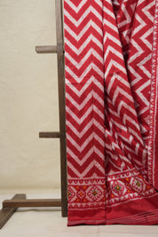 Kum Kum Red Pochampalli Silk Ikat Saree - SRKKRPSIS282