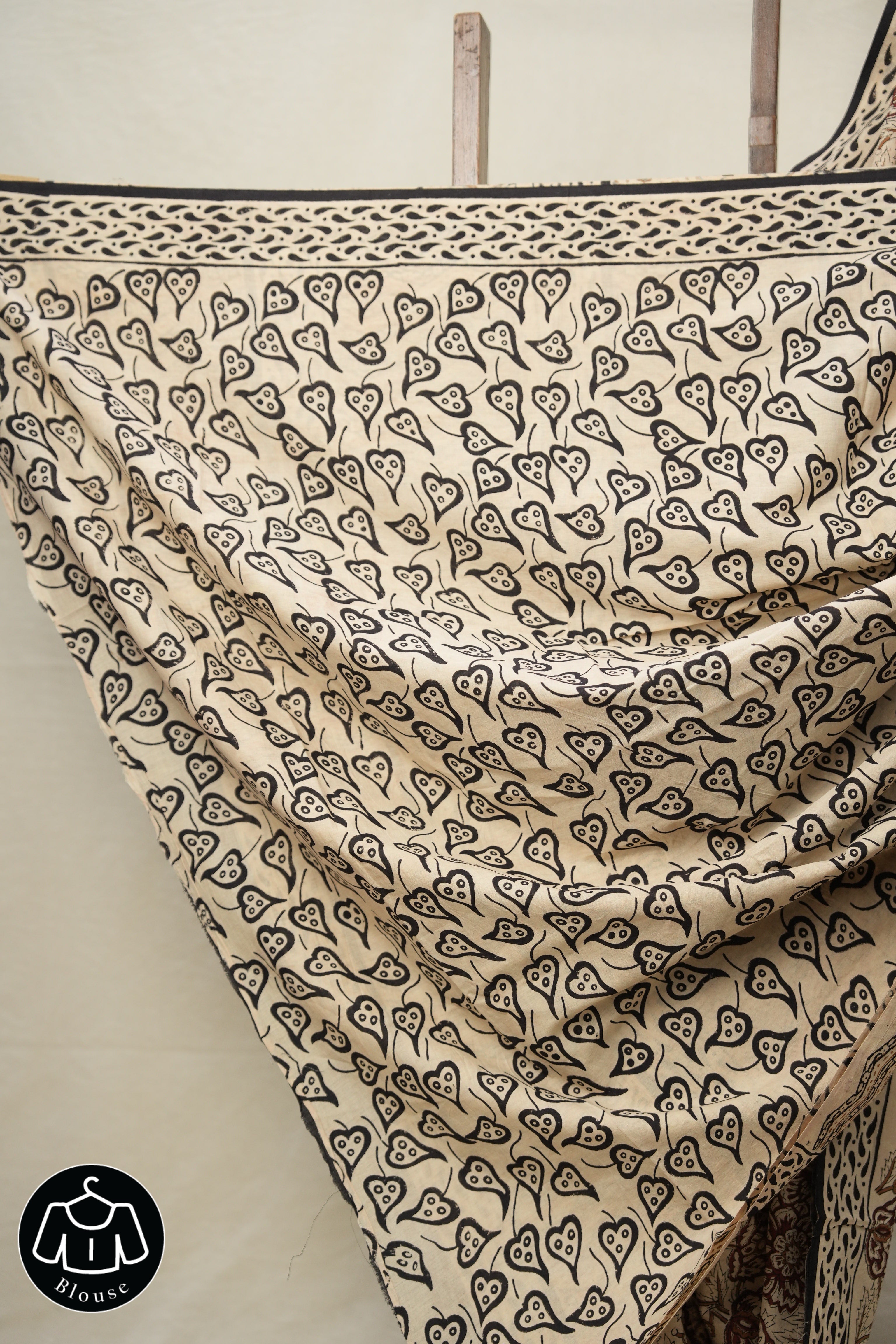 Cream Beige HBP Cotton Saree - SRCBCS2897