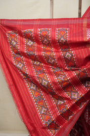 Kum Kum Red Pochampalli Silk Ikat Saree - SRKKRPSIS282