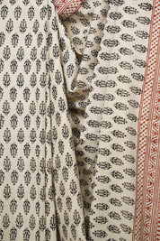Cream HBP Cotton Saree - SRCCS3683