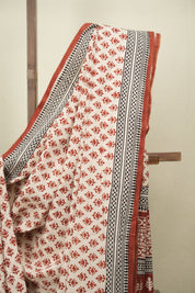 Cream HBP Cotton Saree - SRCCS3687