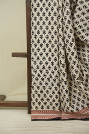 Off White HBP Cotton Saree - SROWCS3684