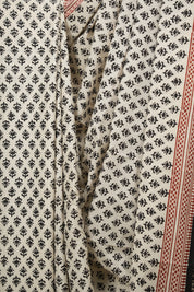 Off White HBP Cotton Saree - SROWCS3684
