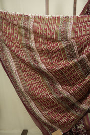 Maroon HBP Cotton Silk Saree With Chanderi Border - SRMCSS1739