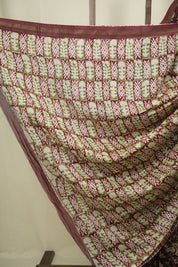 Maroon HBP Cotton Silk Saree With Chanderi Border - SRMCSS1739