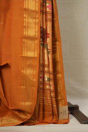 Orange Cotton Paithani Saree - SROCPS662