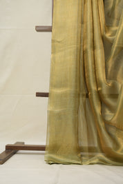 Mint Gold Tissue Tussar Silk Saree - SRMGTTSS588
