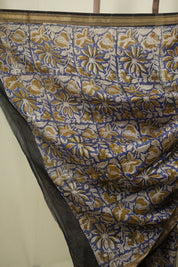Black HBP Cotton Silk Saree With Chanderi Border - SRBCSS1740